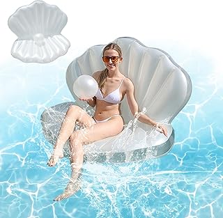 Mr.DaMai Inflatable Seashell Pool Float Inflatable Pool Float Party Toys Summer Pool Party Decorative Toys Durable Inflatable Pool Float Suitable for Adults Kids Ages 15+