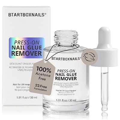 BTArtboxnails Press On Nails Glue Remover - Acetone-Free, 22-Free Formulation, Gentle & Non-Irritating, Odorless Quick Remover Serum for Fake Nails, 30 ml/1.01 fl. oz.