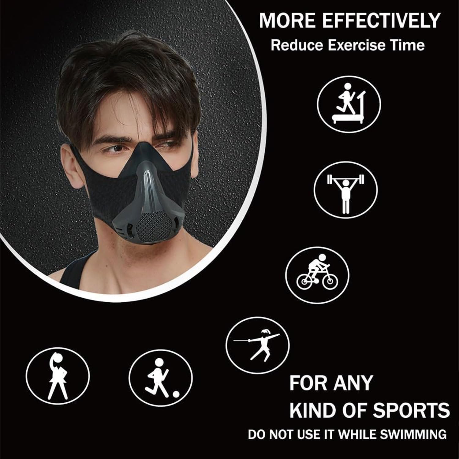 Máscara de Altitud para Entrenamiento, 25 Niveles de Resistencia Respiratoria Ajustable, Aumenta la Capacidad Pulmonar y la Resistencia para Correr Ciclismo Cardio y Fitness