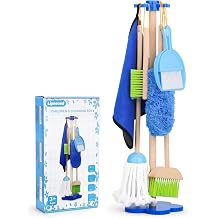 Lipneaed Kids Cleaning Toy Set, 8-Pc Kids Broom Set, Toddler Cleaning Set