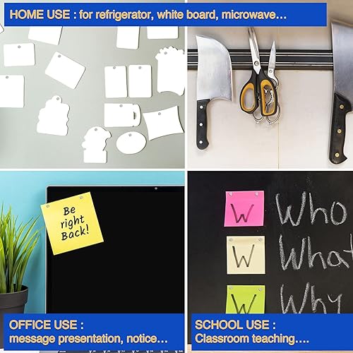 Miniatura 57 de Paquete de 120 imanes pequeños de 0.197 x 0.079 in, imanes de neodimio para manualidades, pizarra blanca, bricolaje