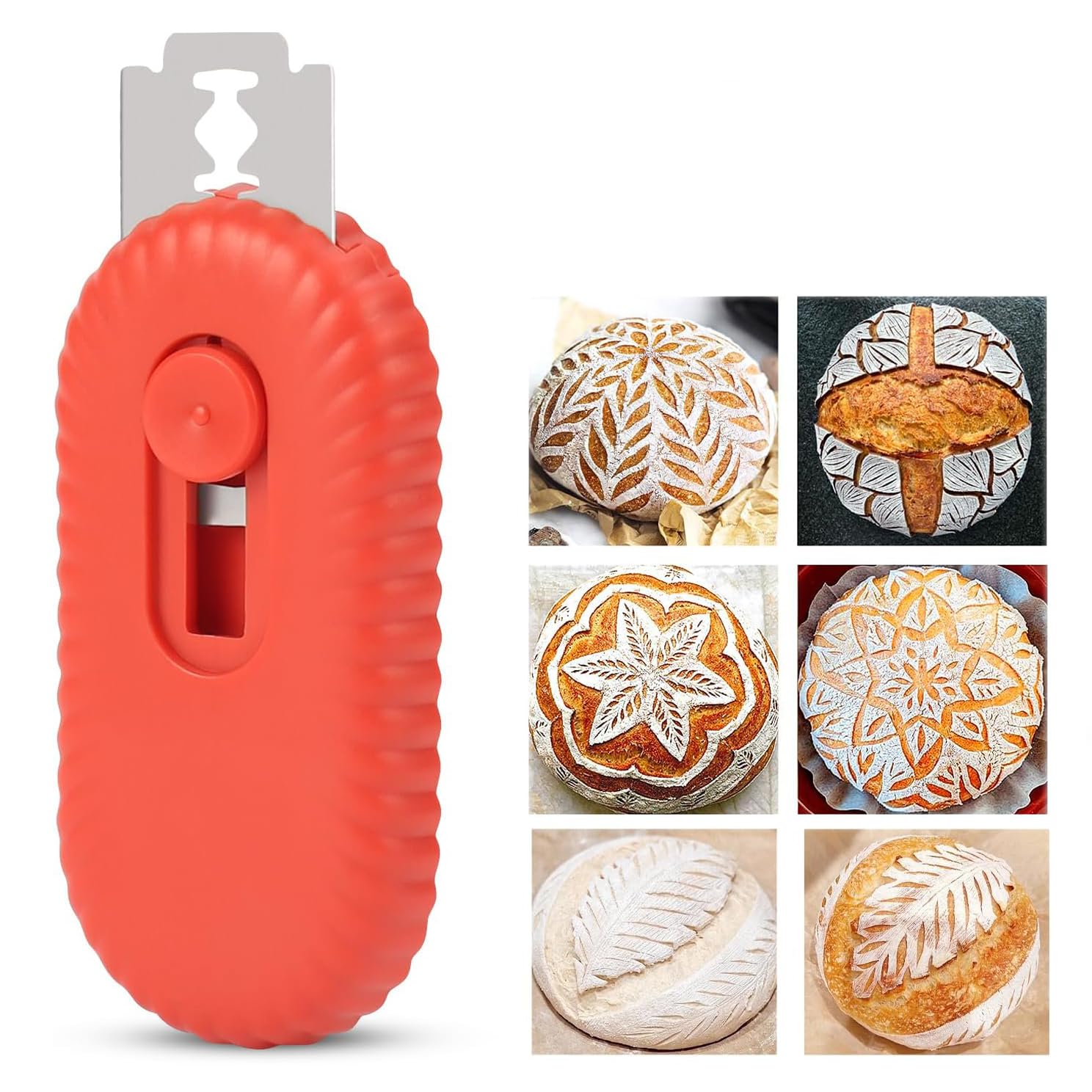 qifuwanjingfeng Bread Lame Dough Scoring Tool, Retractable Sourdough Scoring Tool, Cutting Bread Scoring Tool, Bread Scoring Knife Razor for Bread Baking, Bread Cooking Supplies Accessories