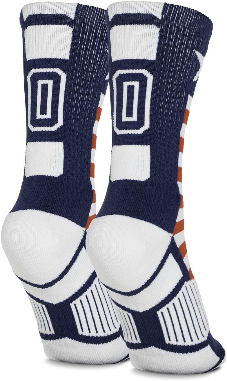 ChalkTalkSPORTS Custom Team Number Socks | Athletic Performance Socks | USA | Choose Your Number