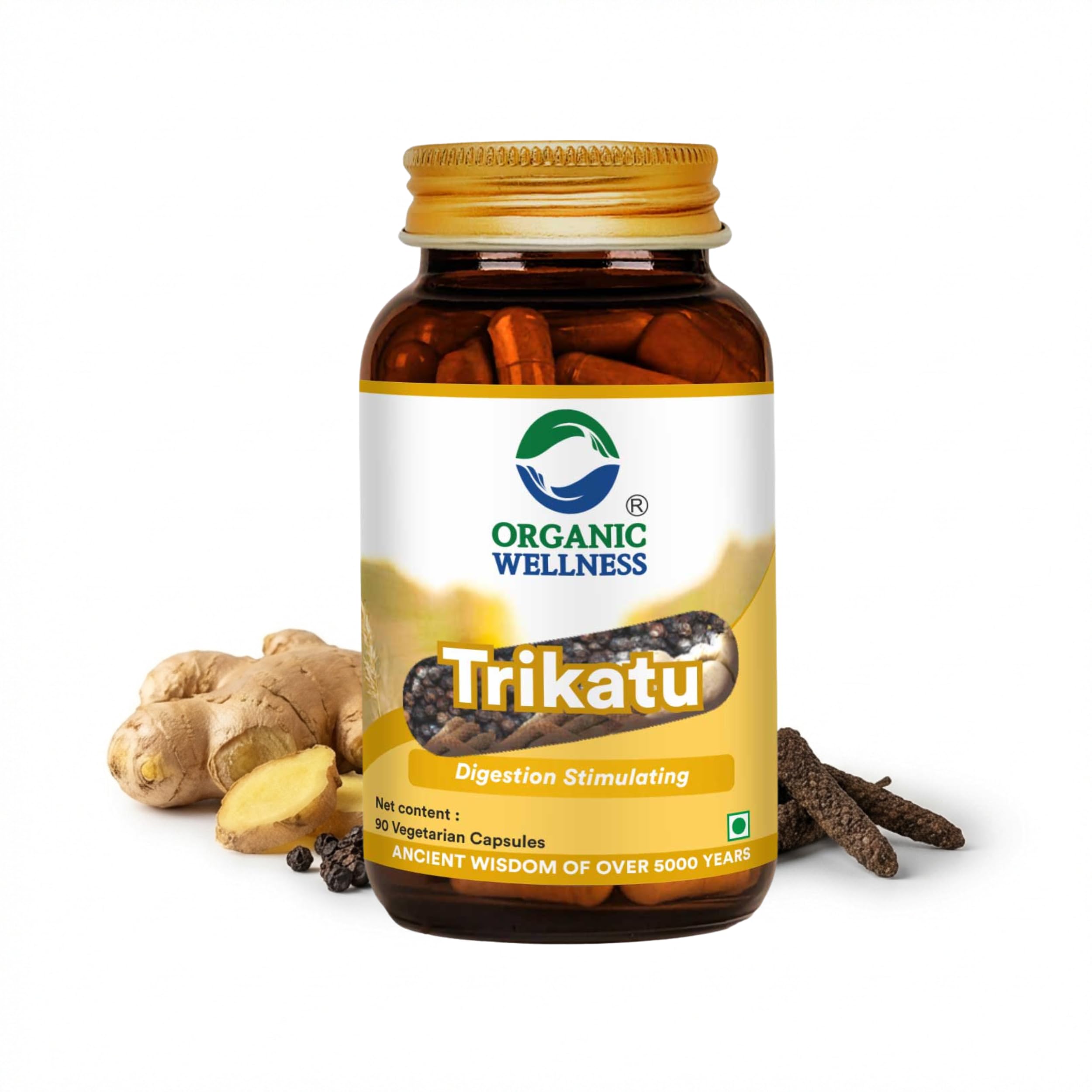 Organic Wellness Trikatu 90 N Veg Capsule For Improve Digestion