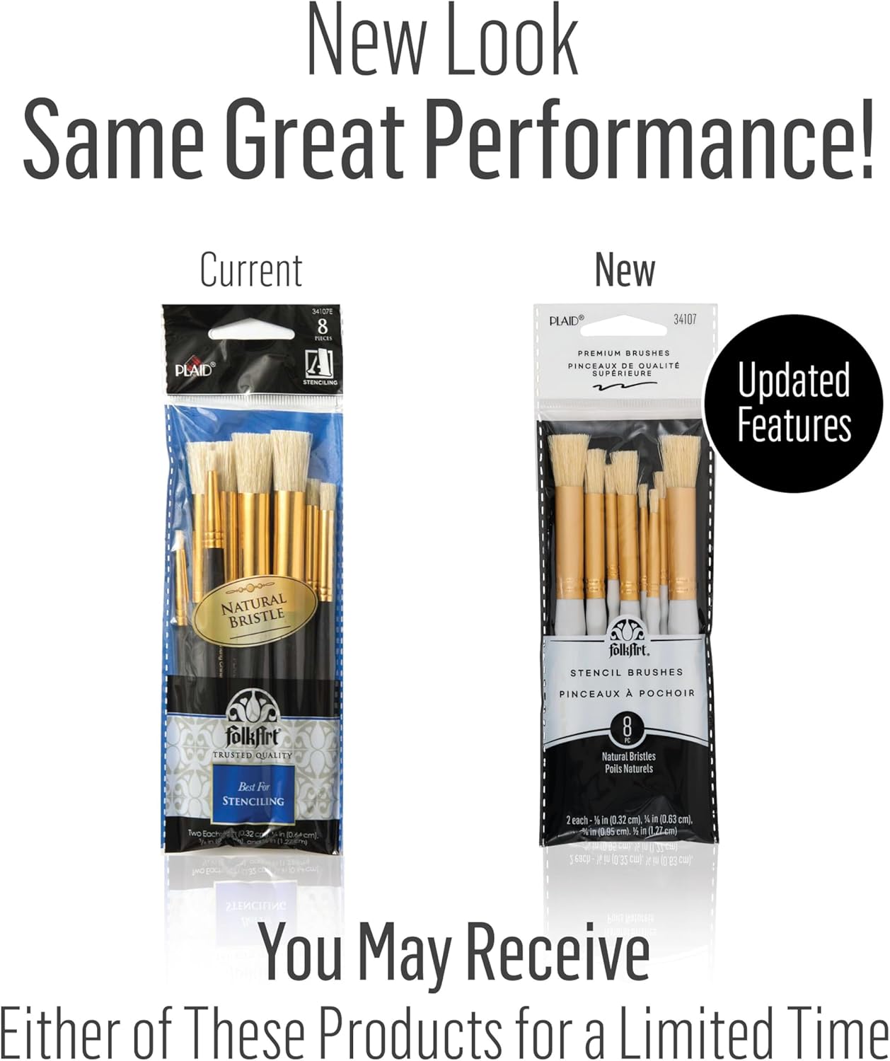 Plaid Stencil Brush Set, (8-Piece), 0289956 - Image 2