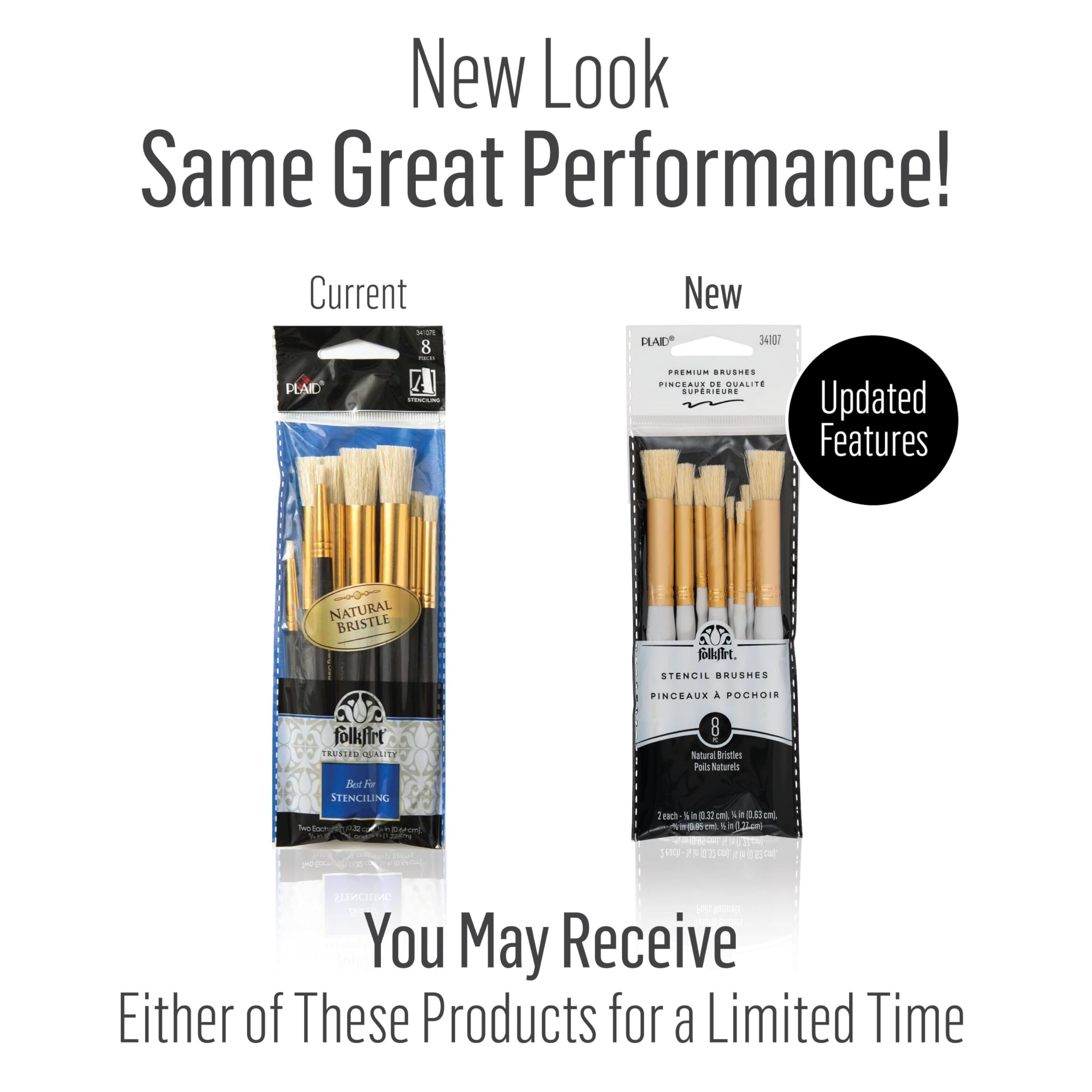 Plaid Stencil Brush Set, (8-Piece), 0289956 - Image 2