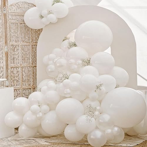 Miniatura 3 de Globos blancos de látex para fiesta, paquete de 20 globos grandes blancos más gruesos de 18 pulgadas, globos redondos grandes de helio para baby