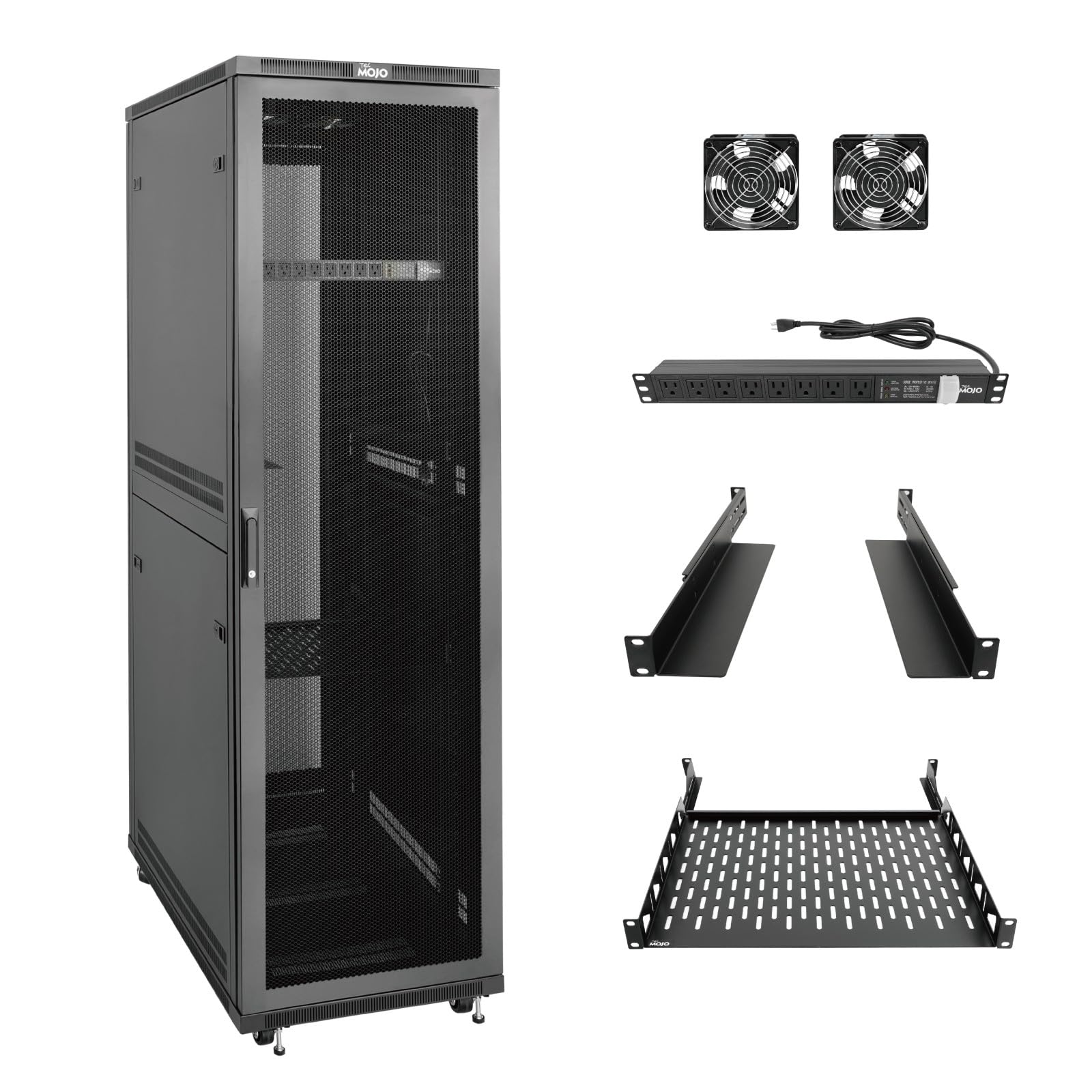 Tecmojo 42U Server Rack Network Cabinet 31 5 D x 23 6 W Locking Data Cabinet Enclosure for