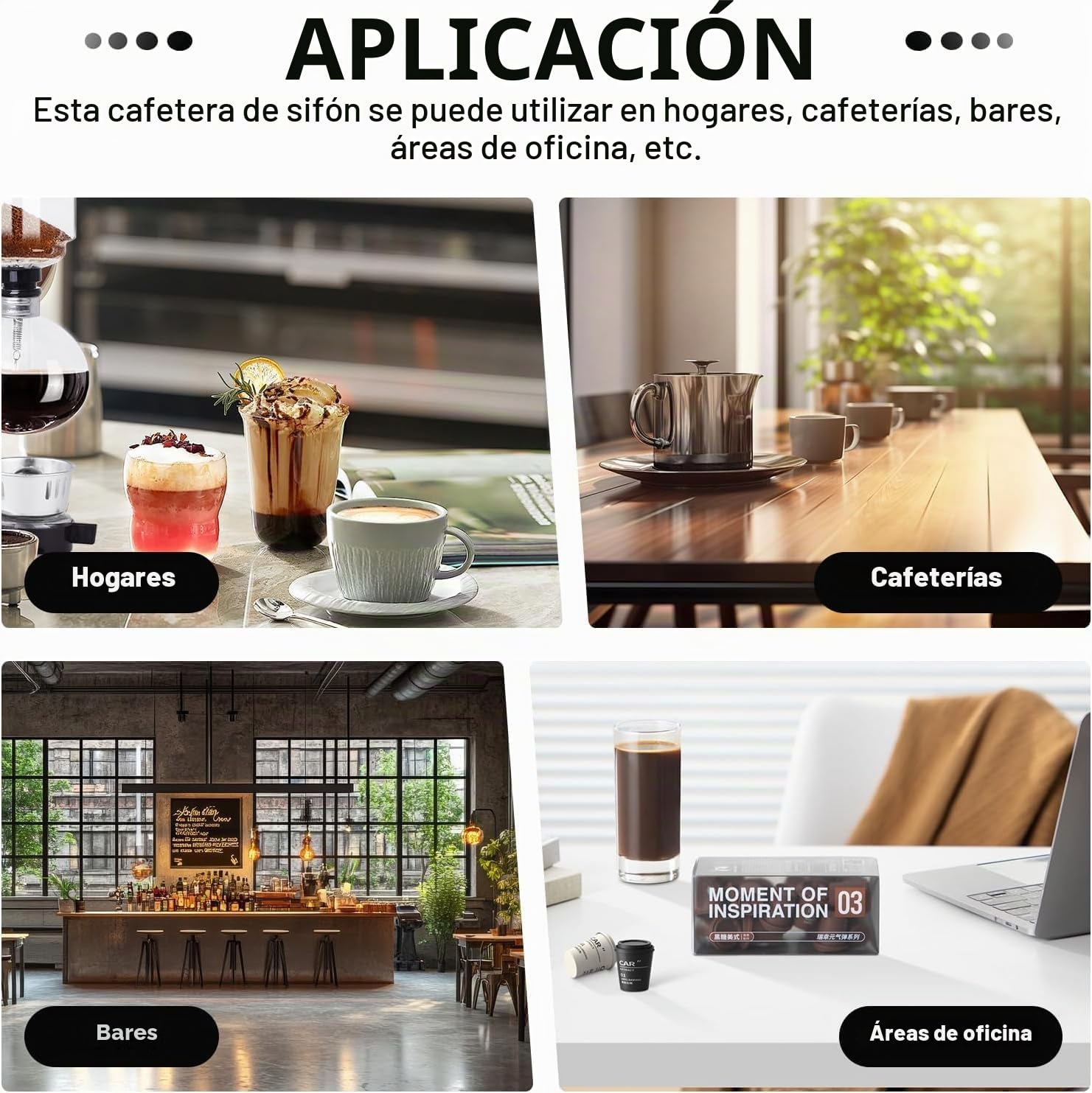 YUCHENGTECH Cafetera de Sifón,vidrio，5 tazas (600 ml)