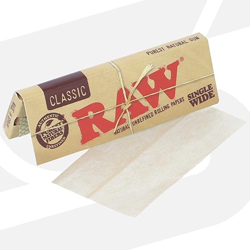 Miniatura 5 de RAW Papeles de liar clásicos de una sola alimentación | 50 paquetes de 50 hojas