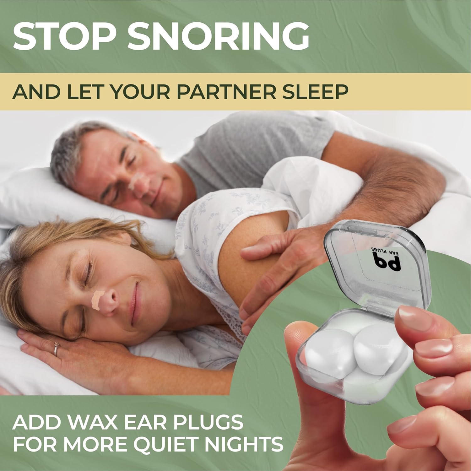 Peace&Quiet PQ 40 Nasal Strips for Snoring, Nasal Stripes for Sports & Sleeping - Nose Strips for Congestion Relief, Snore Reducing Aids - Improve Sleep, Reduce Snoring | Skin Tone - Image 4