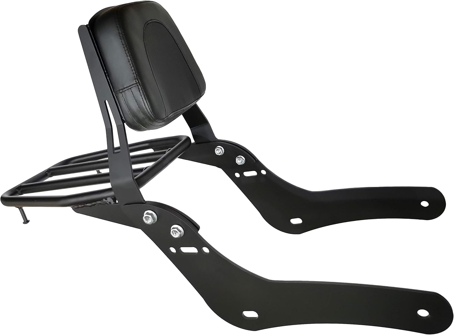 High Quality（Not the cheap-made）Backrest Sissy Bar With Luggage Rack And Comfortable Pad Compatible With Honda Rebel 500 Rebel 300 CMX500 CMX300 2017-2022 (Black)