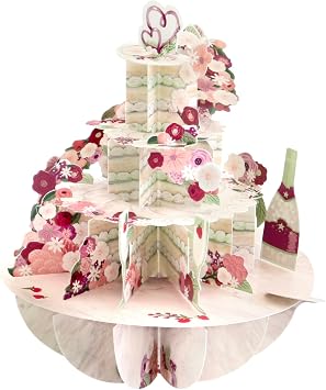 SANTORO Pirouette, 3D Pop Up Wedding Card - Cut The Cake - For Wedding, for Bridal Shower, for First Annivesary, wedding favor
