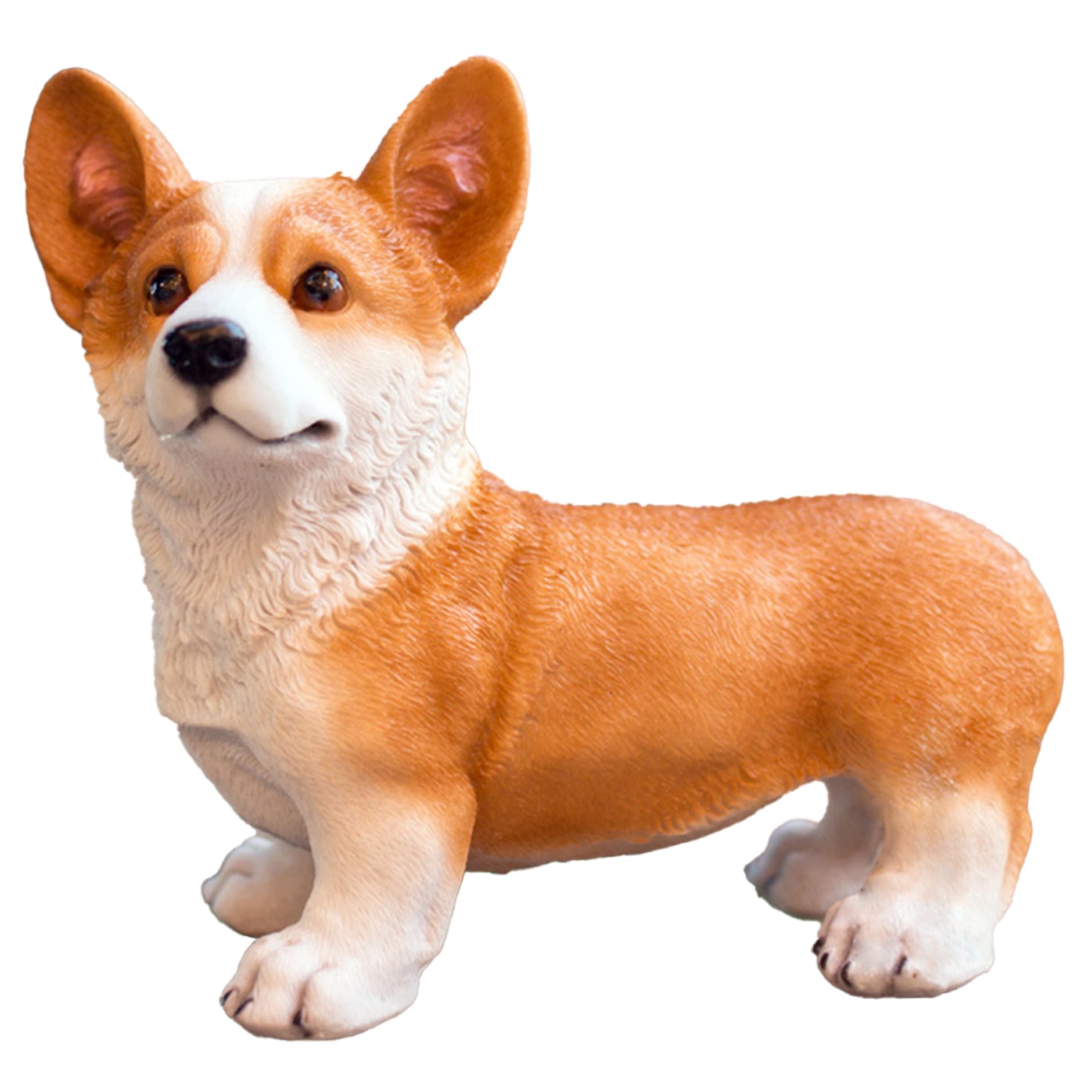 Statue de chien 11x7 10 pouces résine sculpture de chien réaliste pour bureau et home office