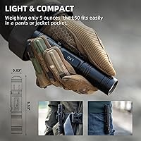 Vista 4 de WUBEN L50 linterna táctica, linterna recargable de 1200 lúmenes de alto brillo, luz LED impermeable IP68 con 5 modos, linterna de mano EDC