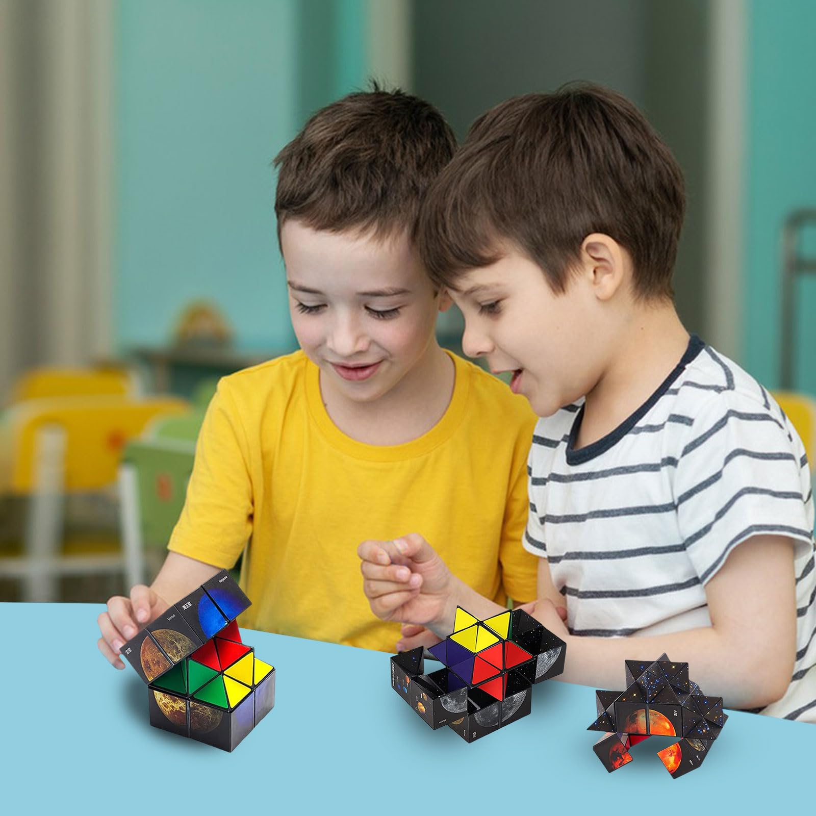 Star Cube 2 En 1: Cubo Mágico Infinito 3D Rompecabezas Con Estrellas, Juguete Antiestrés Para Niños Y Adultos