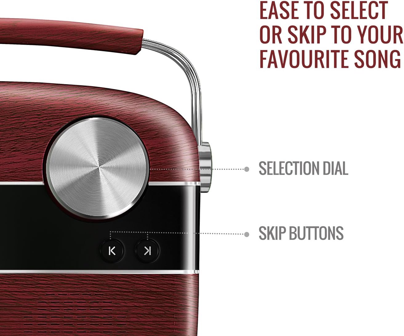 Up To 40% OFF Saregama Carvaan Portable Digital Music Player (Cherrywood Red)