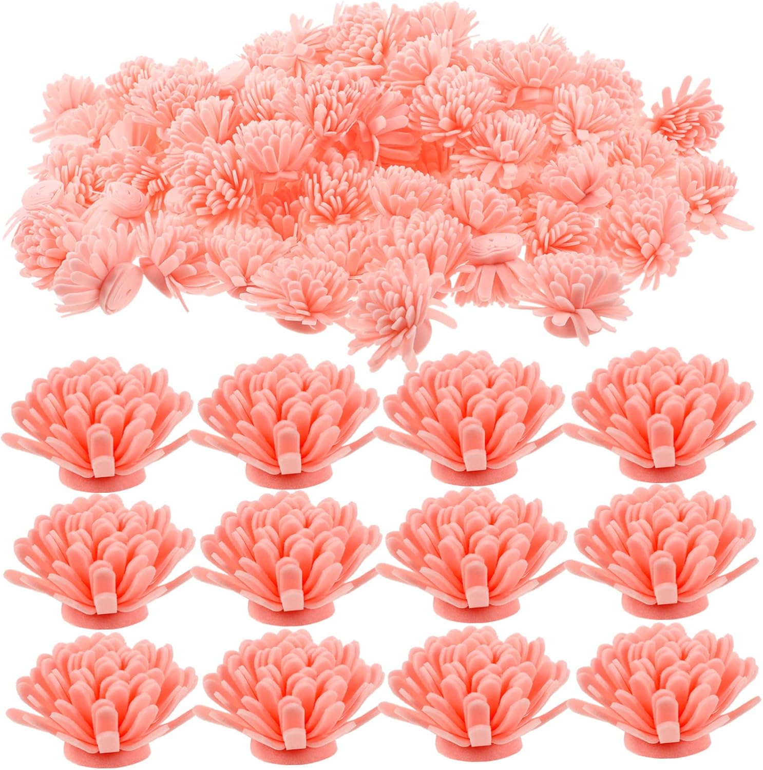 100pcs Flower Diffuser Faux Chrysanthemum Aromatherapy for Home Office Desk Passive Scent Absorbing Air Freshener Decoration Suitable for Essential Oils and DIY Fragrance