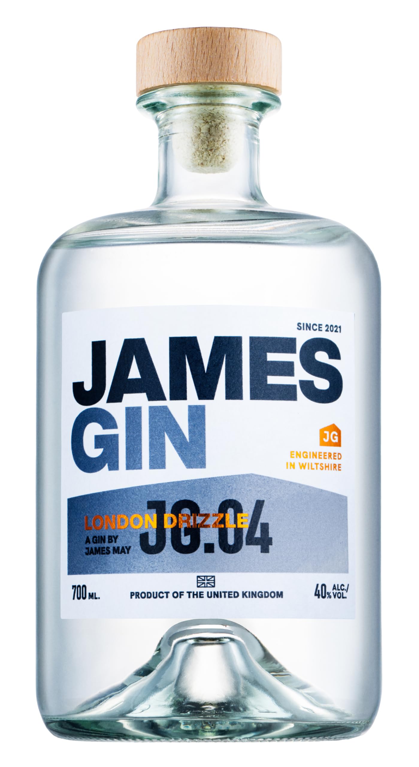 James Gin London Drizzle Gin | 40% ABV | 700ml | Distilled in the UK | Award Winning Gin by James May