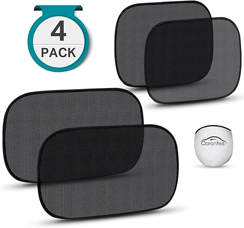 Amazon Carantee 車用 サンシェード サイド 車窓日よけ カーシェード 紫外線99 カット メッシュ 静電気 簡単着脱 Suv 軽自動車 4枚セット 51cm 31cm 2枚 44cm 36cm 2枚 サンシェード 車 バイク