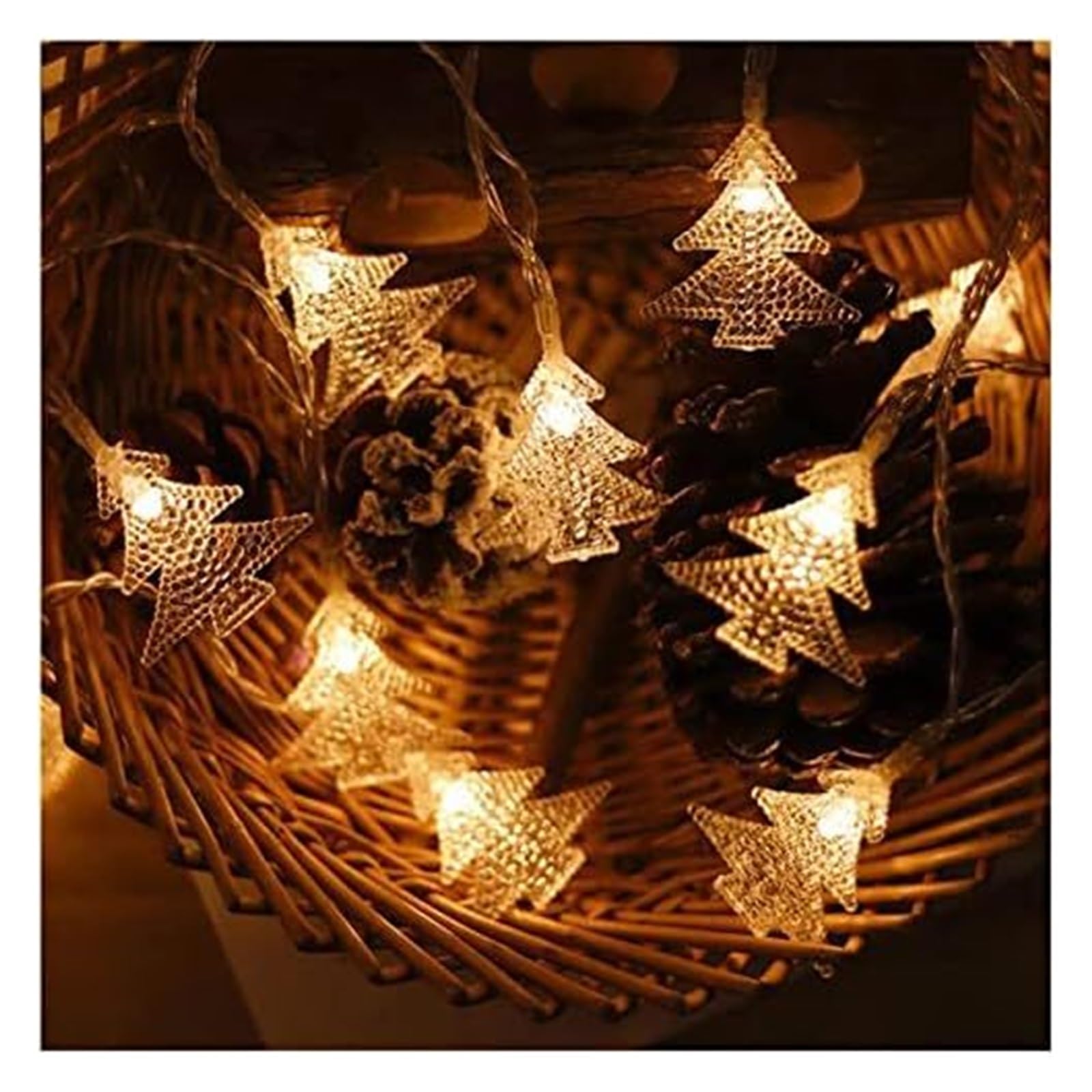 FBHFSUIEF Fairy Lights|Creative |Battery Operated Decor for Garden Home Xmas Party Wedding Festiv(Warm White,9.8FT(20LED))