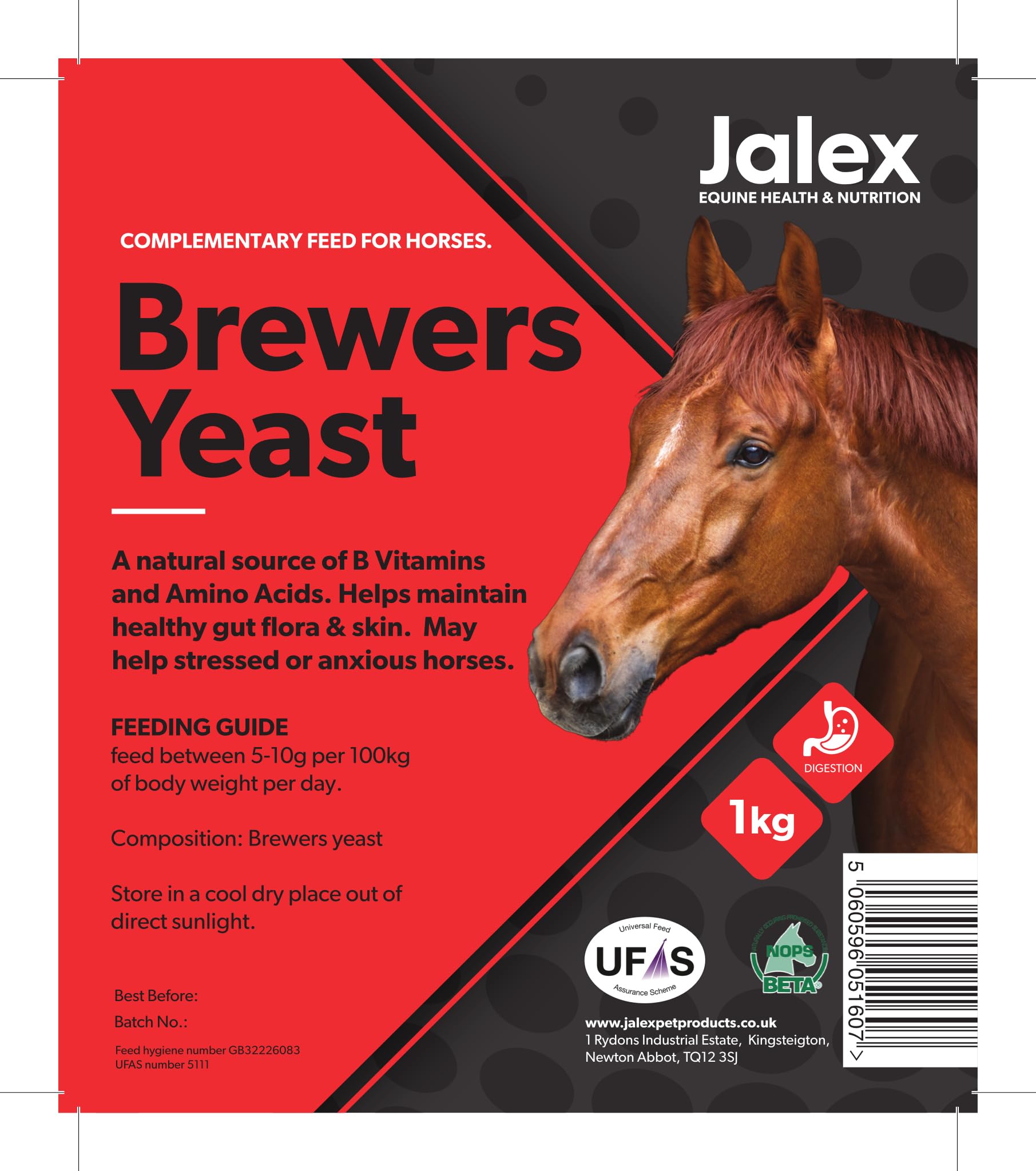 Roostr Jalex Equine Brewers Yeast Horse & Pony Gut Balancer (1KG)