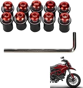 20 Viti M6 X 20mm Blu Per Moto E Auto - Lega Alluminio, Testa Esagonale, Universali 1996-2023 - Foto 3