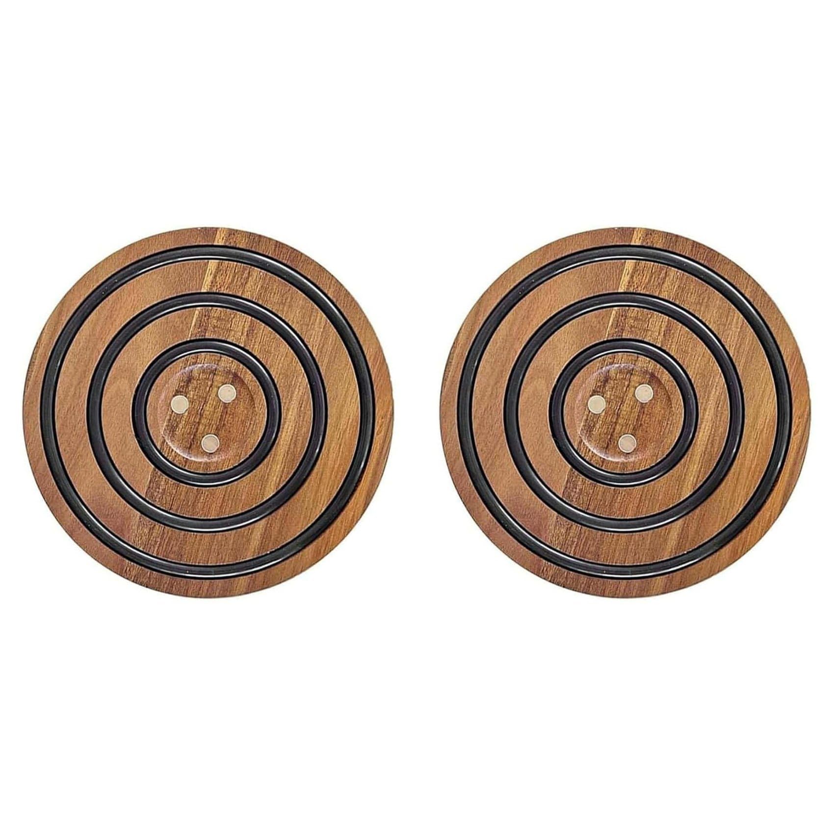 Hndhbfgrt 2X Magnetic Pot Coaster, Magic Trivet Wood, Magnetic Pot Holders for Kitchen, Magnetic Trivets for Hot Dishes