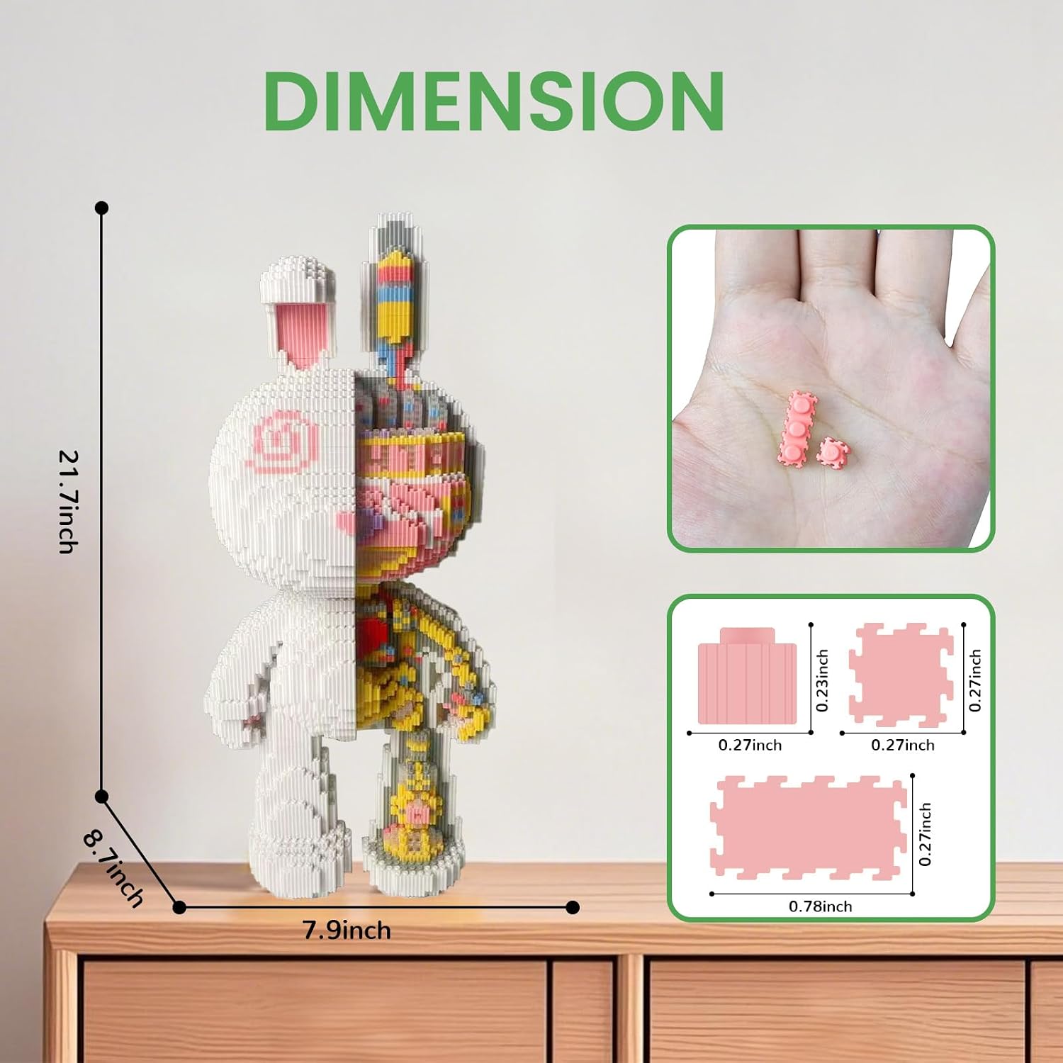 Mechanical Rabbit Building Blocks yaoyaoplay Mechanically Dissected Rabbits Building Blocks (Model M8008 ...