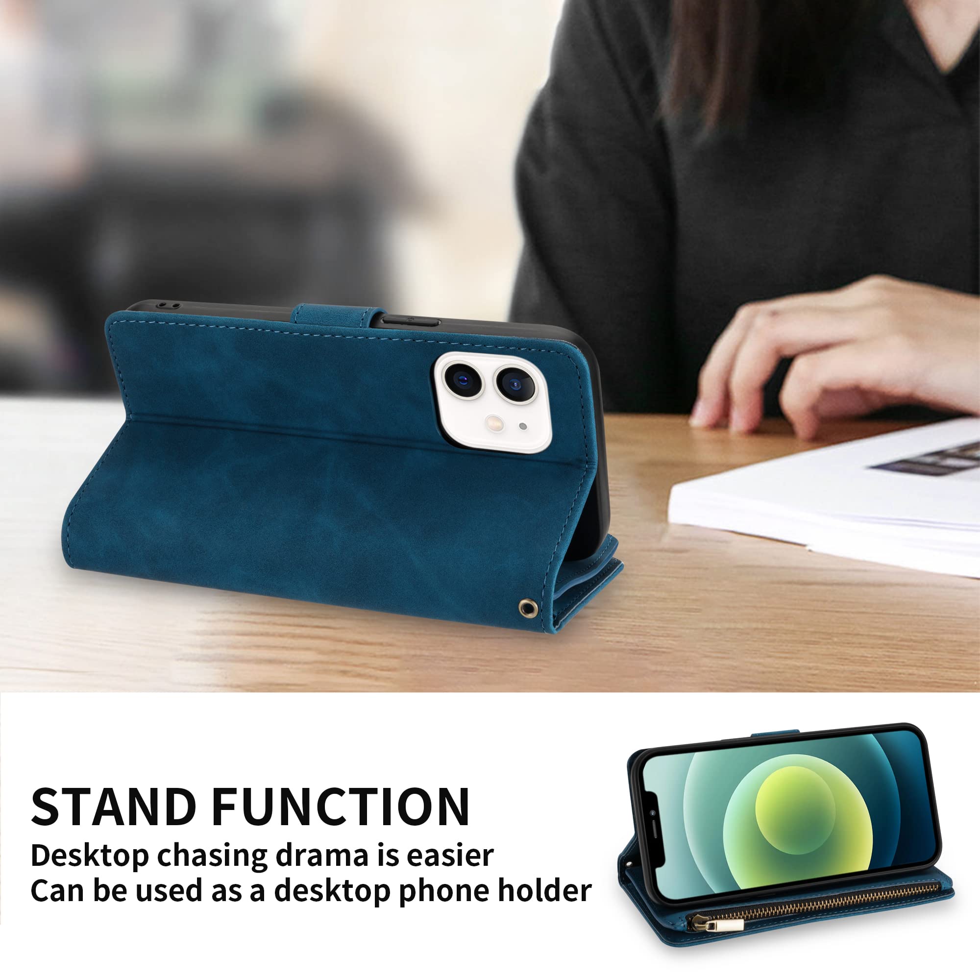 Amazon.com: ZZXX for iPhone 12 Mini Wallet Case with Card Slot