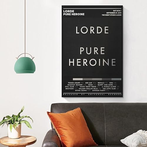 Miniatura 5 de DAXXIN Lorde Pure Heroine 37 - Póster en lienzo decorativo para pared, sala de estar, dormitorio, decoración, regalo, sin marco, 12 x 18 pulgadas