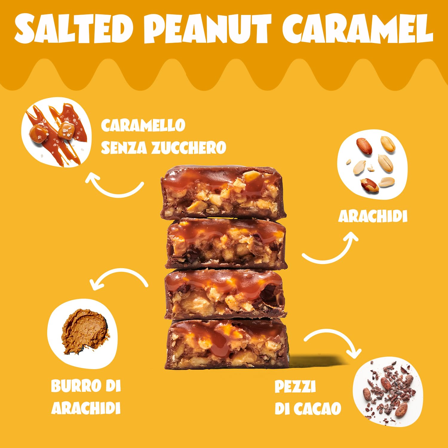 AHEAD Barrette Keto Vegane – 16 x 35g – Salted Peanut Vegan – Barrette senza zucchero – solo 5g di carboidrati netti per keto bar – Barretta con cioccolato senza zucchero