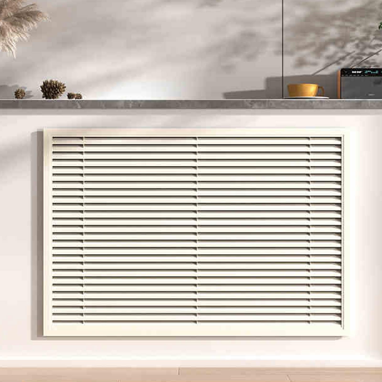 Generico Copritermosifone in Stile Moderno, Decorazione per termosifone, copritermosifone con griglia a persiana, mobiletto portaoggetti, Facile Installazione, Tubi di Protezione, per Soggiorno, Came