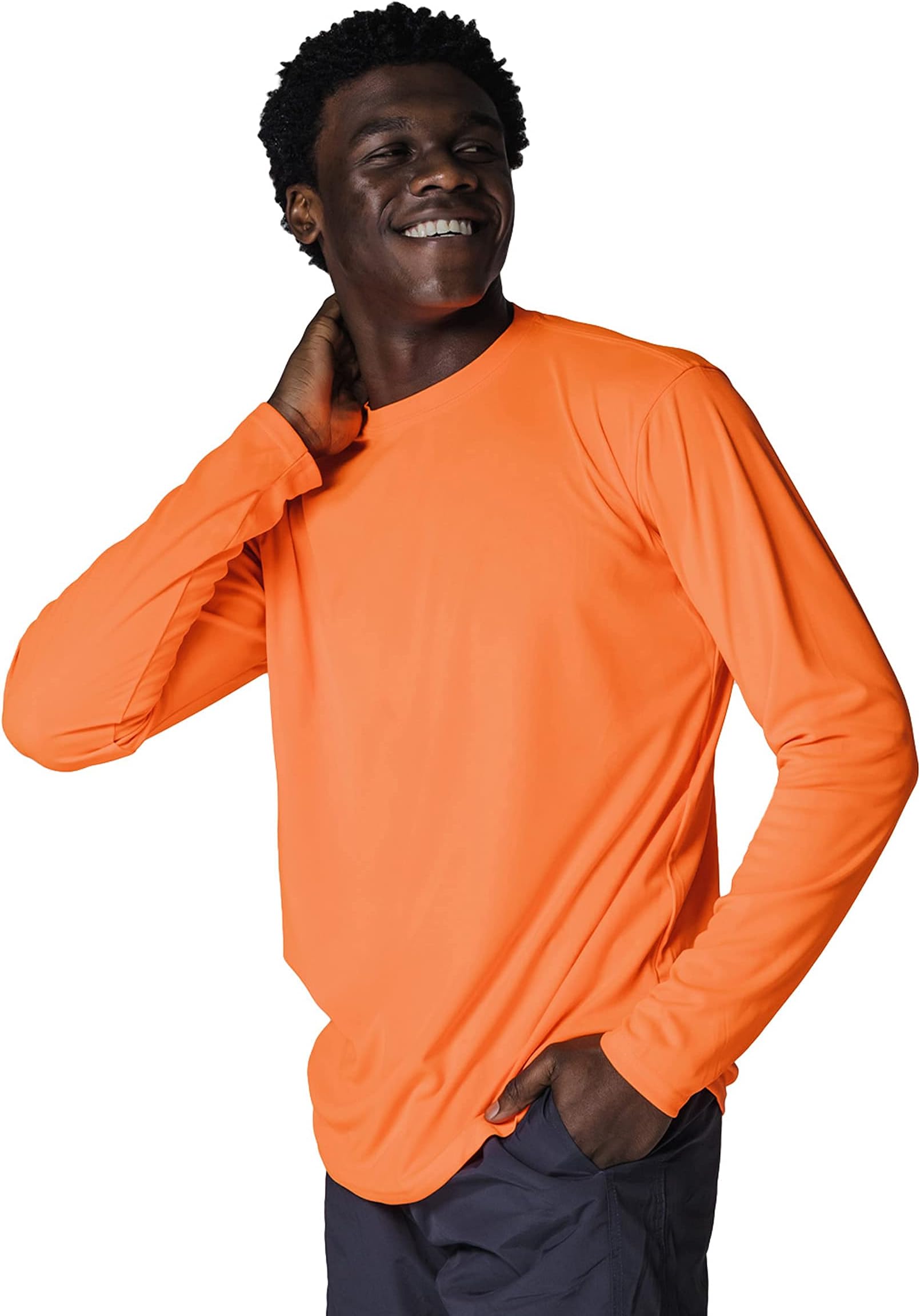 Vapor ApparelMen's Outdoor UPF 50+ Long Sleeve T-Shirt, UV Sun Protection for Fishing, Running, Hiking, Swimming