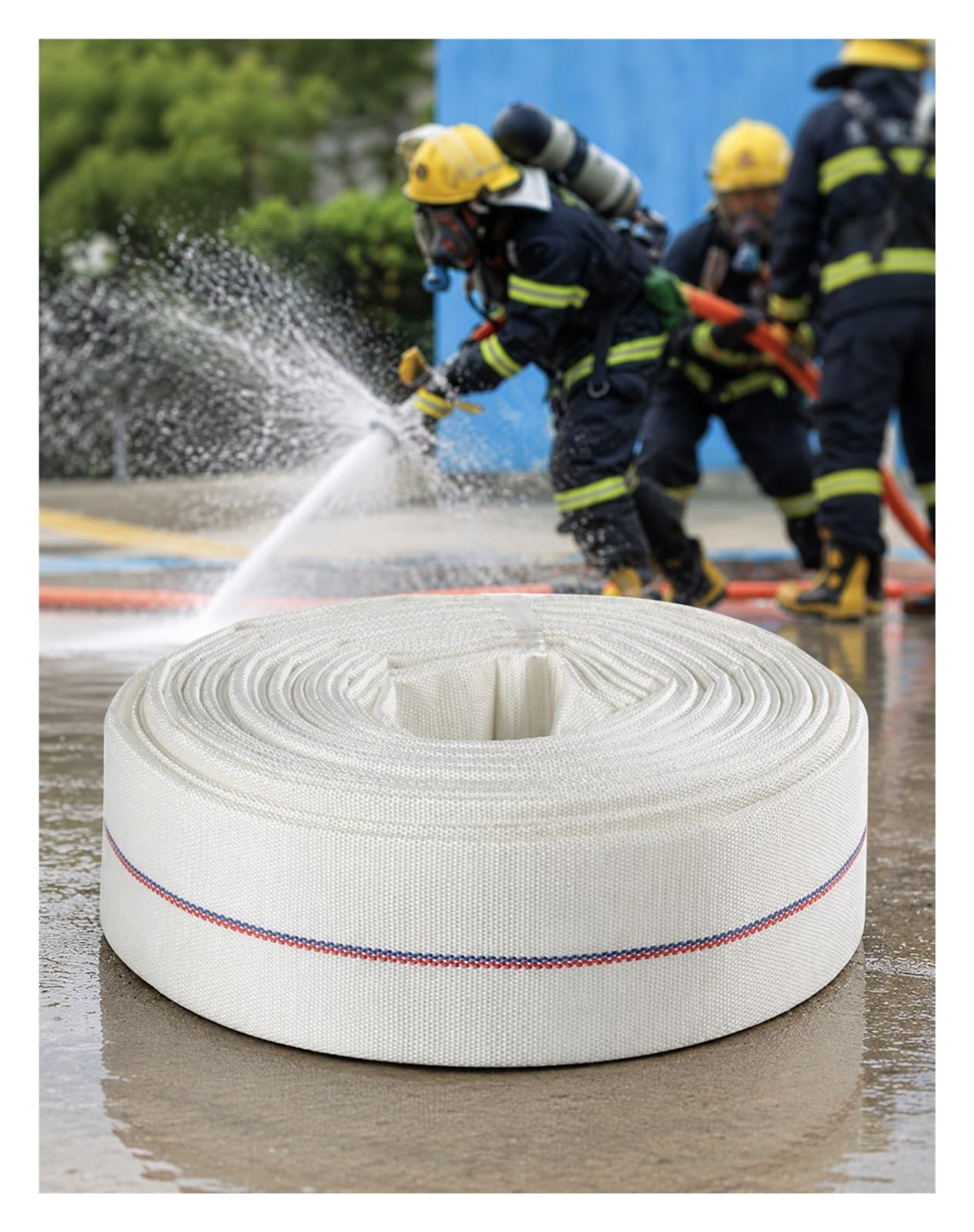 Tuyau plat de refoulement de 20m en rouleau haute densité de type 10 pour transfert d'eau