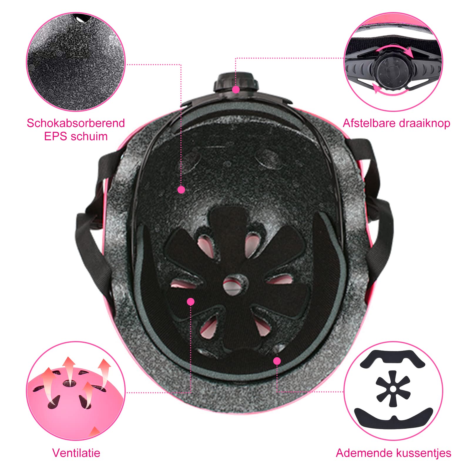 Kit Protection Enfants Mopalwin – Casque Ajustable 48-54 Cm, Coudières, Genouillères, Protège-poignets, CE, Pour Vélo, Roller, Skateboard, Trottinette – 7 Pièces