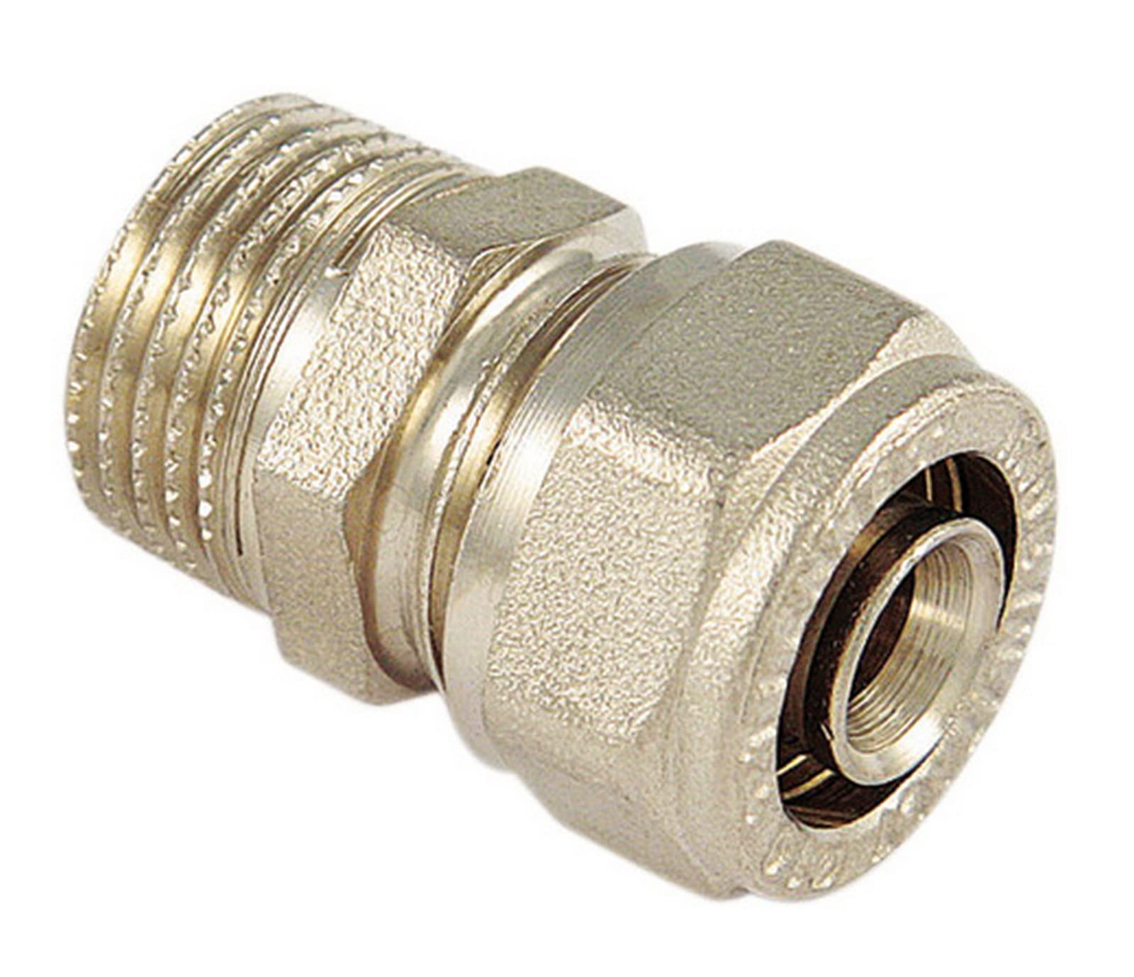 5PZ RACCORDO DIRITTO MASCHIO 26X3/4" X MULTISTRATO IN OTTONE