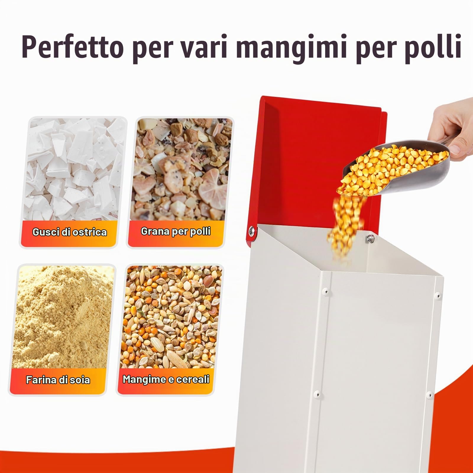 3kg Mangiatoia Automatica per Pollame Senza Sprechi Mangiatoia Galline Automatica in Acciaio Inox Esterni Alimentatore Automatico per Polli Anatre Pollame