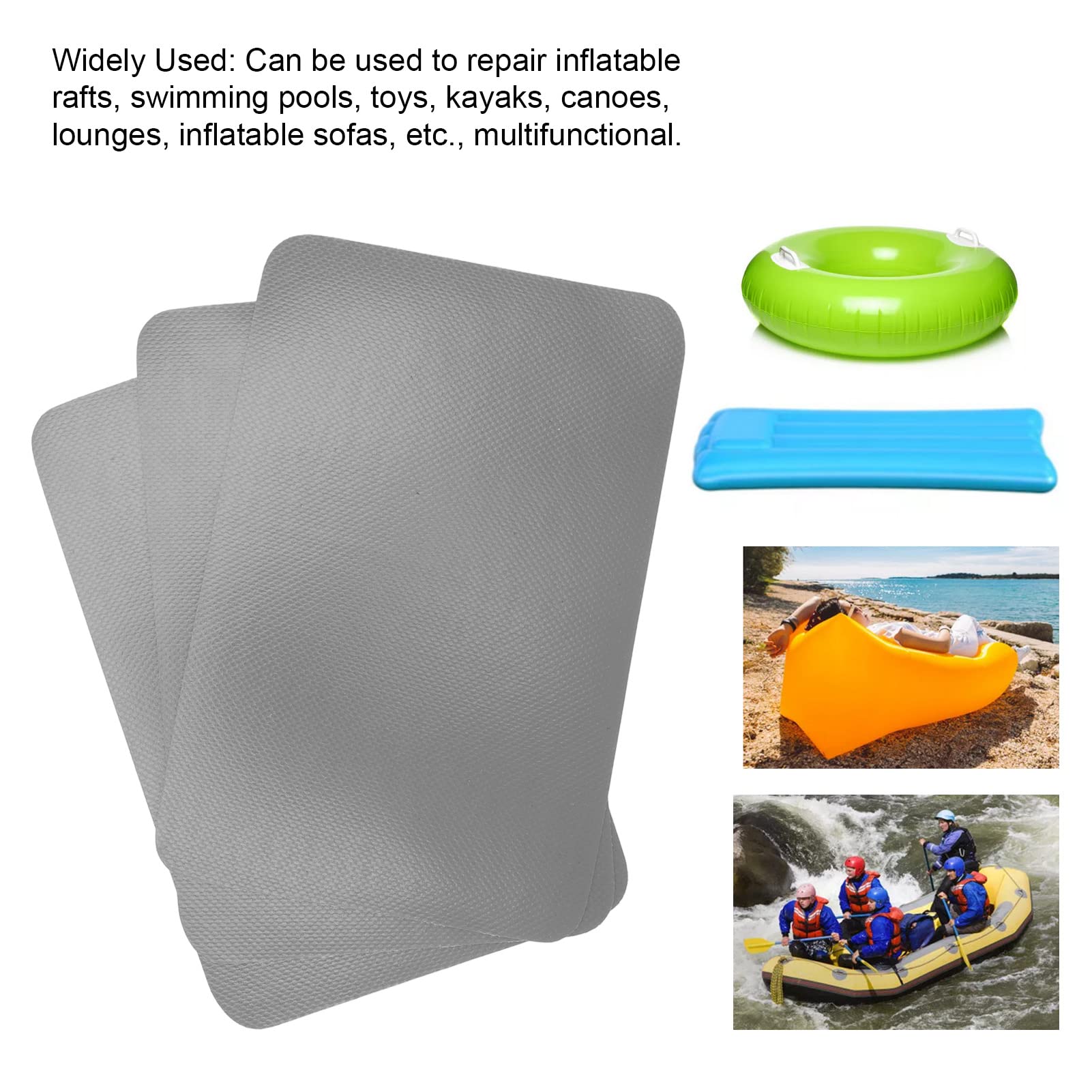 GOMAKERER Kit Réparation Kayak - 3 Rouleaux Patchs PVC Imperméables + 2 Grattoirs