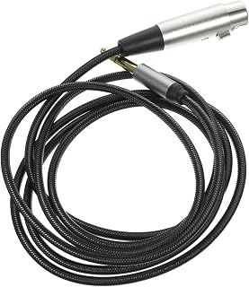 Mikinona audio adapter cable amplifier audio cord dual converter for audio 3 pin microphone wire connector wire speaker cables headphone adapter Nylon braid stereo Transmission line