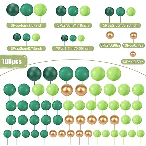 Miniatura 3 de 108 Piezas Bolas Decoración para Pasteles DIY Inserto para Cupcakes Globos de Espuma para Hornear Pasteles Boda Aniversario Cumpleaños Decoración