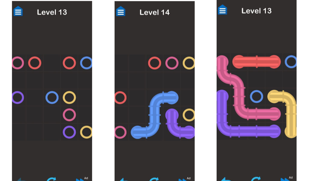 Connect Pipes pipes puzzle game.Line PuzzlePipe Connect dots games