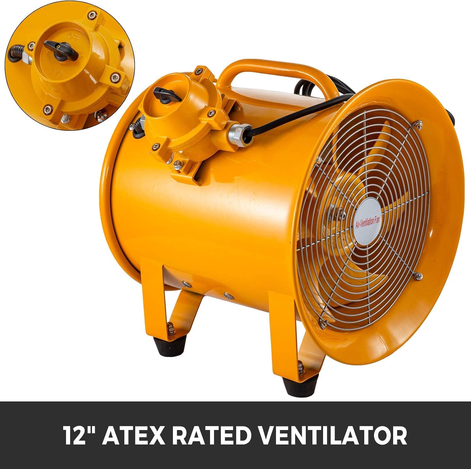 VEVOR Explosion Proof Fan 12 Inch 550W Industrial Portable Ventilator BlowerExhaust with 9.8ft Light Cord -No Plug product thumbnail 4