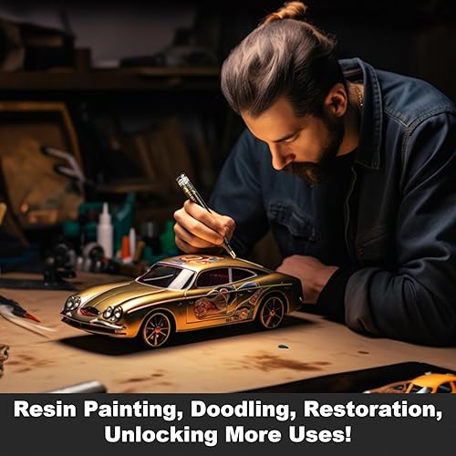 Miniatura 7 de Sig Wong Marcadores cromados metálicos, 4 piezas de pintura cromada permanente plateada, impermeables y brillantes, para pintura de modelos,