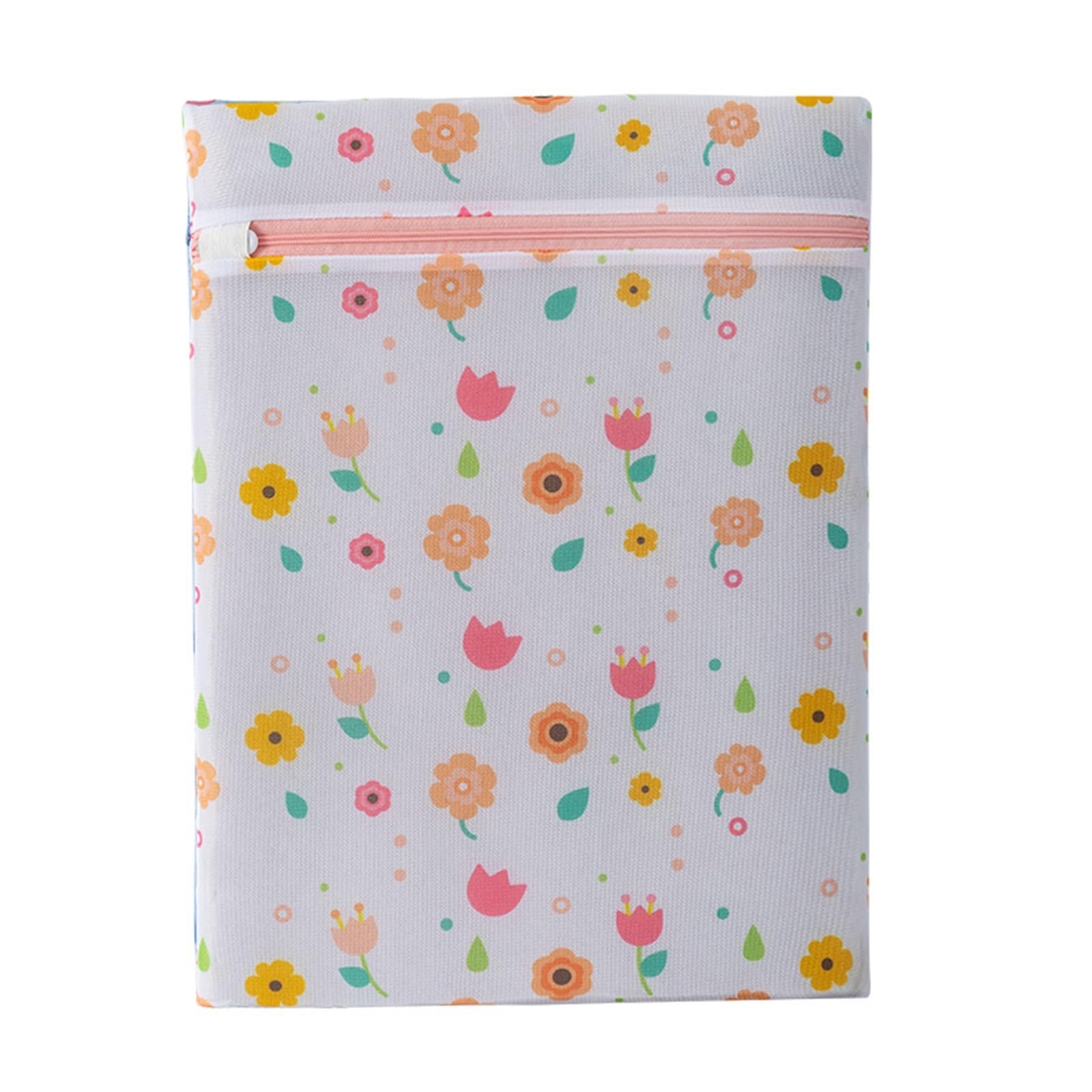 Laundry Bag 2pcs Colorful Polyester Printing Laundry Bags Underwear Bra Washing Machine Bag Mesh Travel Organizer Wash Folding Basket(XL 60-60cm)