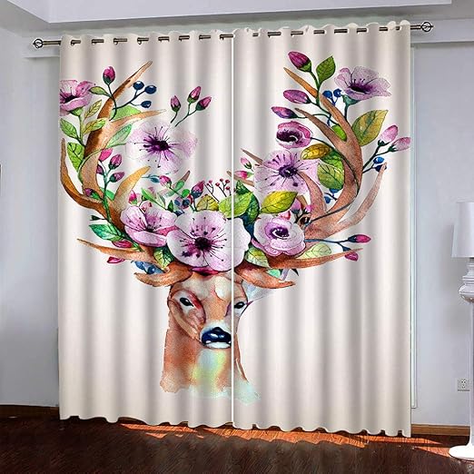Verdunkelungsvorhang Kinderzimmer – 2-teilig, 140x160 Cm, Marineblau-weiße Marmor-Optik, 100% Polyester