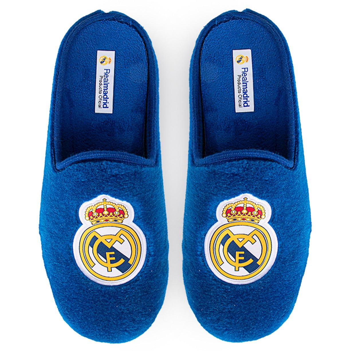 MARPEN SLIPPERS Real Madrid CF Oficiales – Zapatillas Estar por Casa Niño Cómodas y Antideslizantes - Zapatillas Andar por Casa Ligeras - Zapatos Niña Invierno Cálidos - Azul - Talla 34