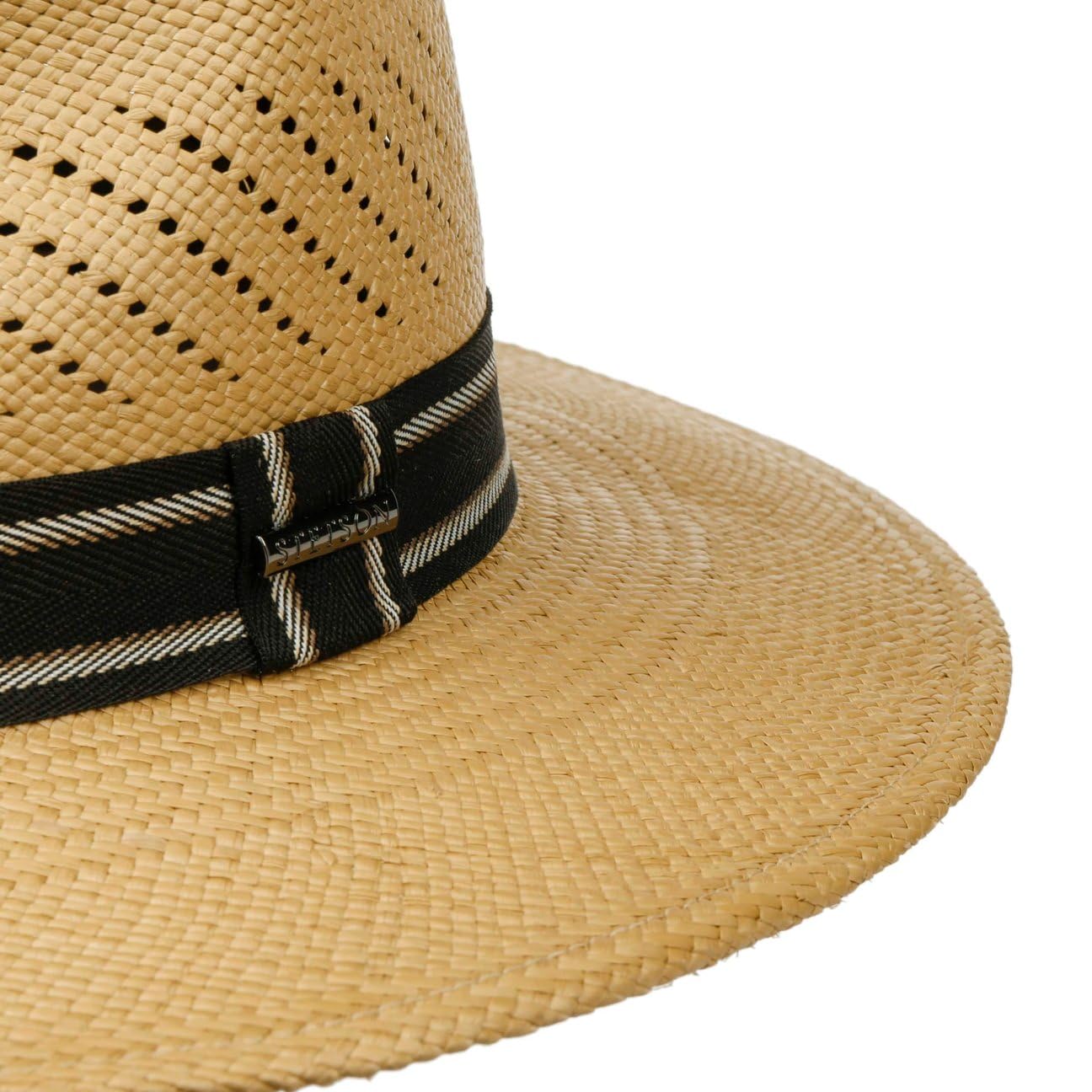 Stetson Vented Crown Traveller Sombrero de Paja Proteccion UV Hombre Mujer Primavera Verano