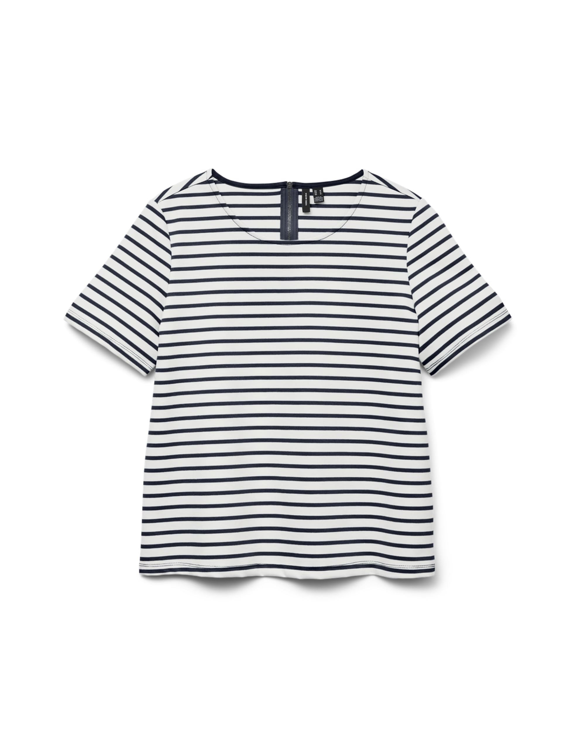 VERO MODA Rundhalsshirt VMABBY SS ZIP TOP JRS NOOS Produktbeschreibung
