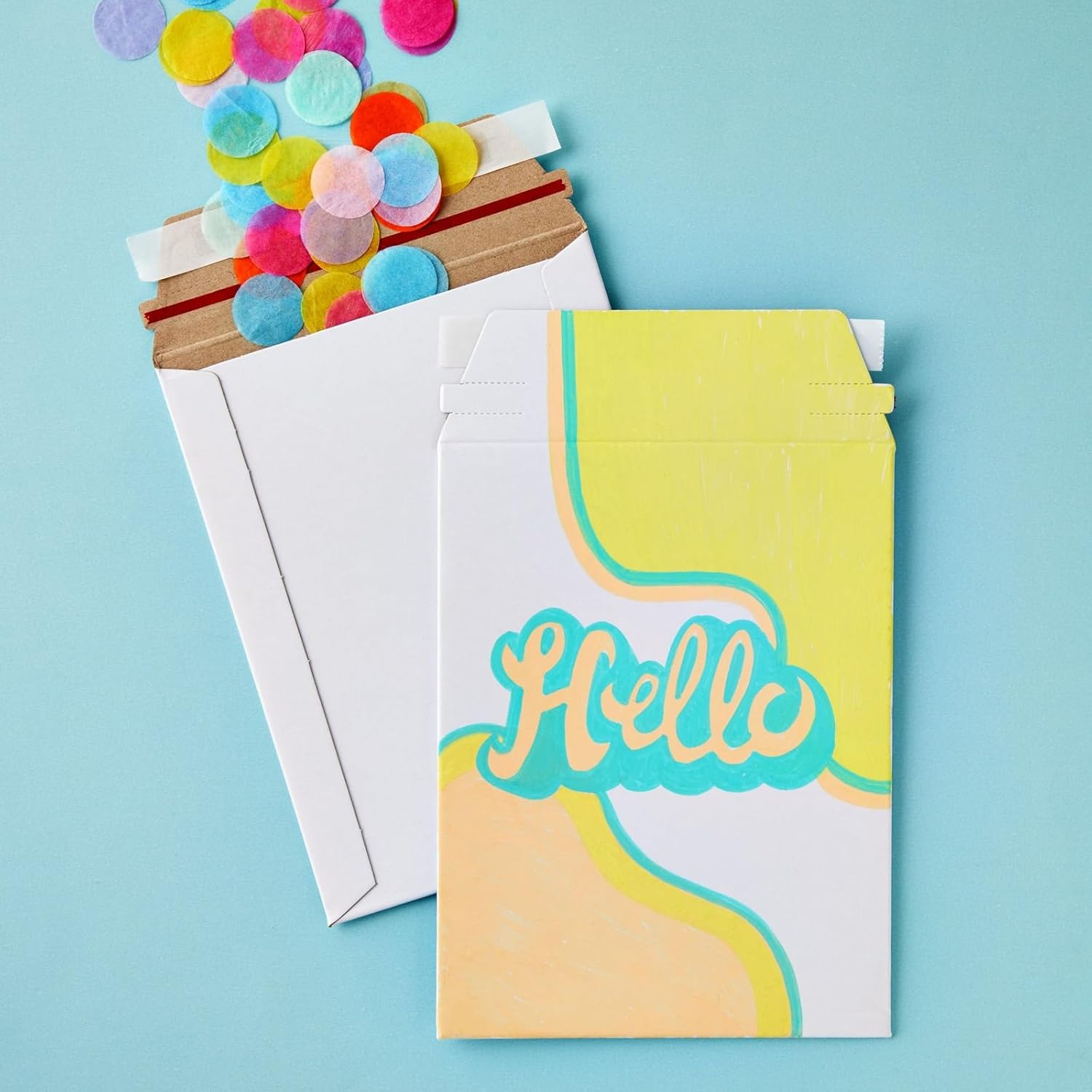 Stockroom Plus Mailing Envelopes - 6 x 8 in, White, 100-Count, Flat - Heavy Duty Cardboard Envelopes & Mailers for Photos, Documents & Trading Cards - Stay Flat Mailers